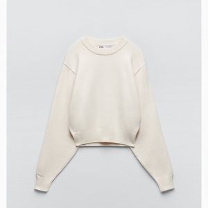 Zara crop knit sweater